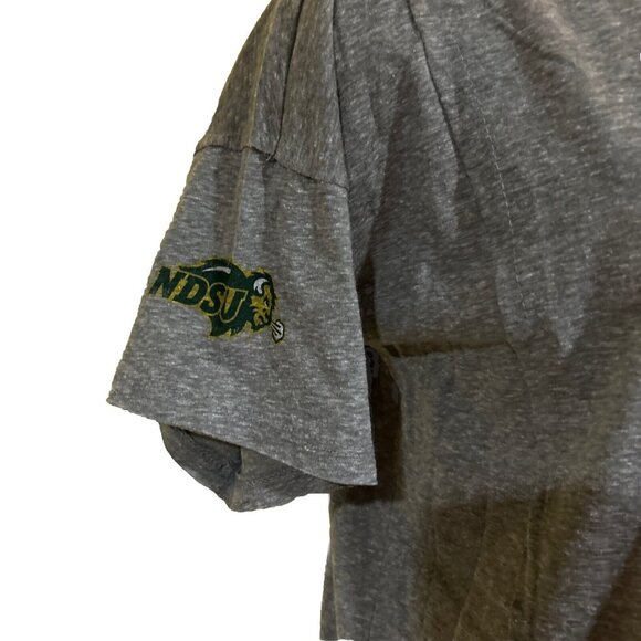 NCAA NDSU Bison Colosseum V Neck Shirt Gray Womens New - Picture 3 of 5
